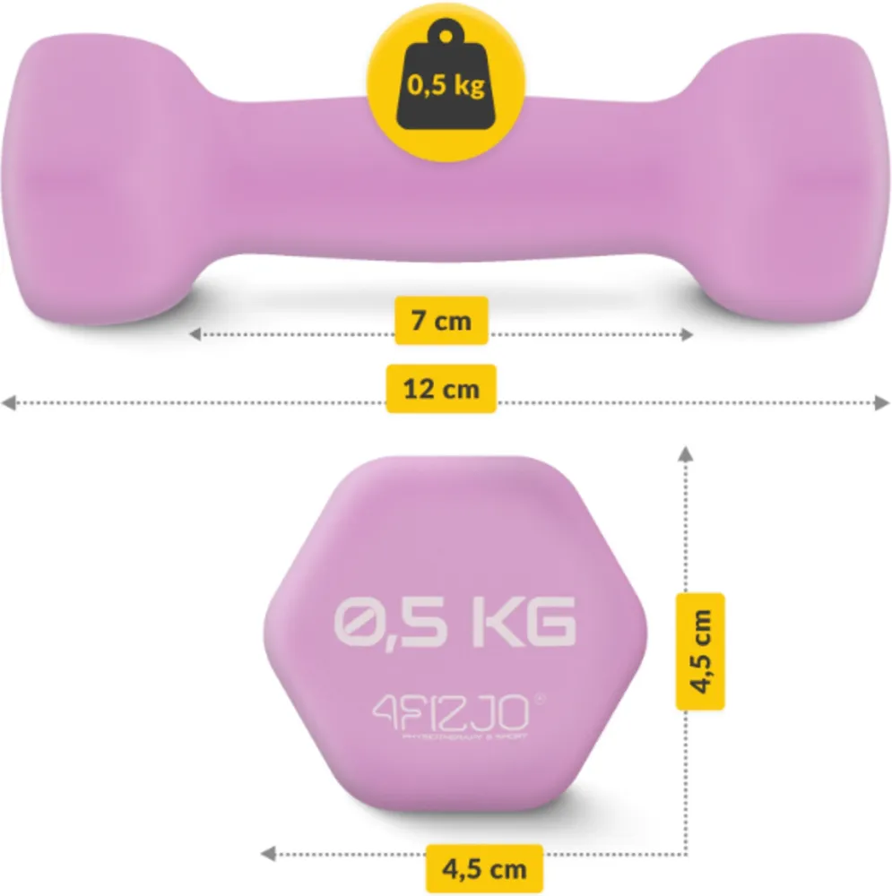 ZESTAW HANTLI ŻELIWNYCH 7KG