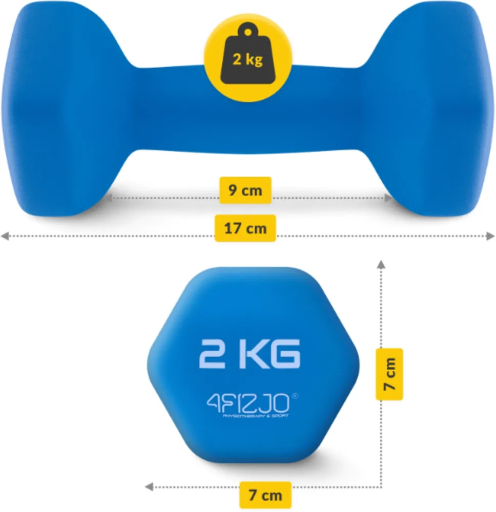 ZESTAW HANTLI ŻELIWNYCH 7KG