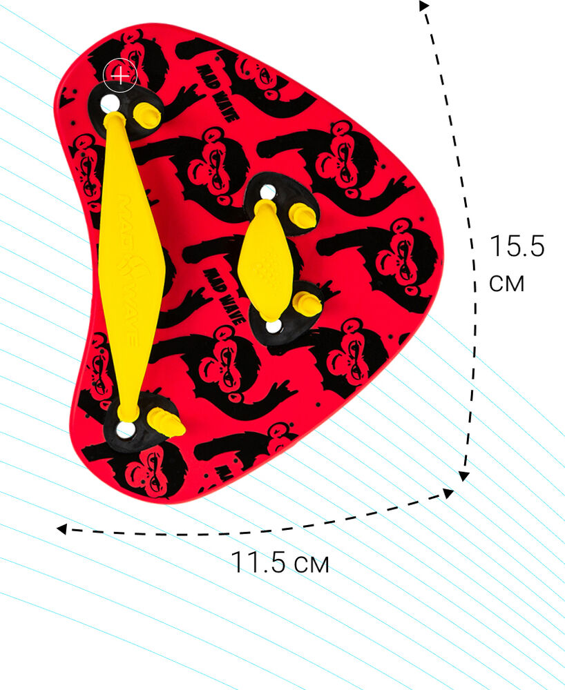 MAD WAVE  PADDLES FINGER FUN II RED M074401100W