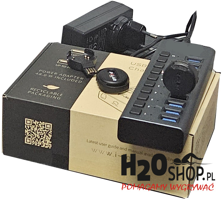 USB HUB 3.0 10X PORT- USB VERITY SENSE ŁADOWARKA