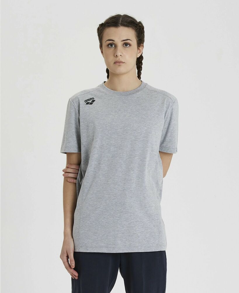 ARENA KOSZULKA  TEAM T-SHIRT PANEL GREY HEATHER