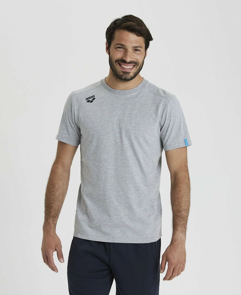 ARENA KOSZULKA  TEAM T-SHIRT PANEL GREY HEATHER