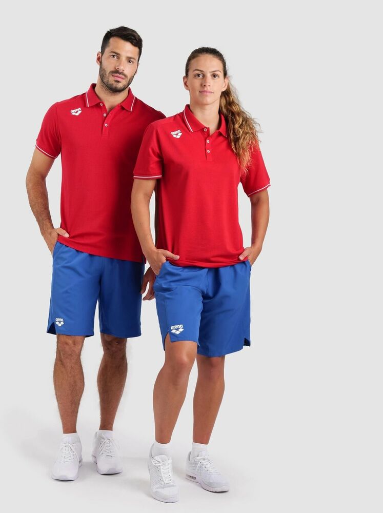 ARENA KOSZULKA POLO TEAM POLO SHIRT SOLID RED  004901400