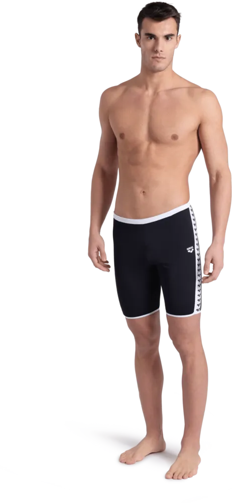 ARENA MĘSKIE JAMMER ICONS SWIM SOLID BLACK-WHITE 005127/510