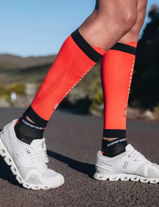 COMPRESSPORT OPASKI NA ŁYDKI R2 3.0 RED BLACK