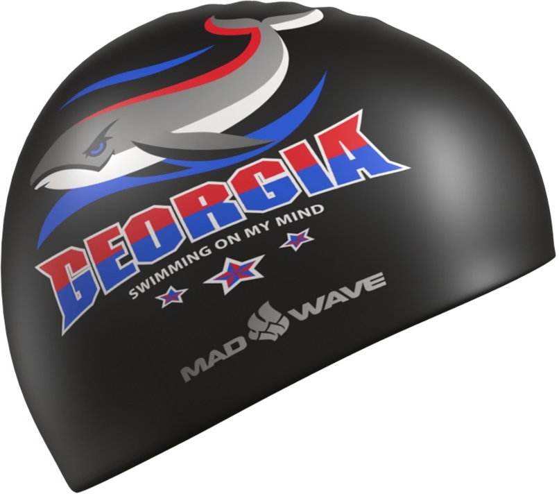 MAD WAVE CZEPEK PŁYWACKI  USA - GEORGIA BLACK M055843000W