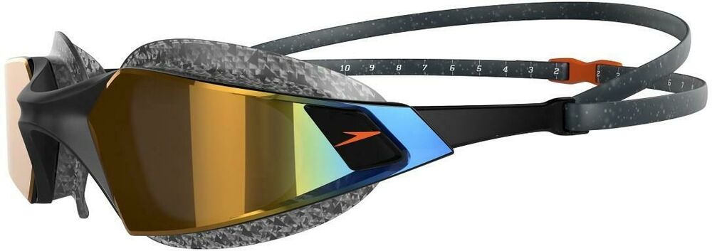 SPEEDO OKULARY PŁYWACKIE AQUAPULSE PRO GOG AU oxid grey black orange gold 8-12263F982
